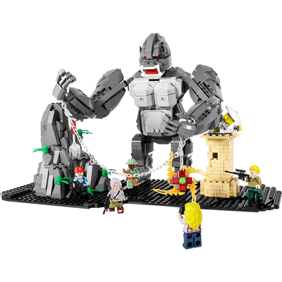 迪库积木金刚骷髅岛营救卡车小队