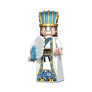 迪库积木三国小侠历史演义人仔袁绍赵云黄巾军团拼插积木玩具男孩