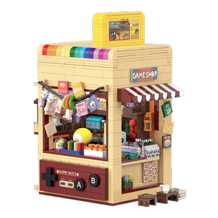 迪库中国积木有情绪商店联名款电玩杂货铺可动机关毕业季礼物女生