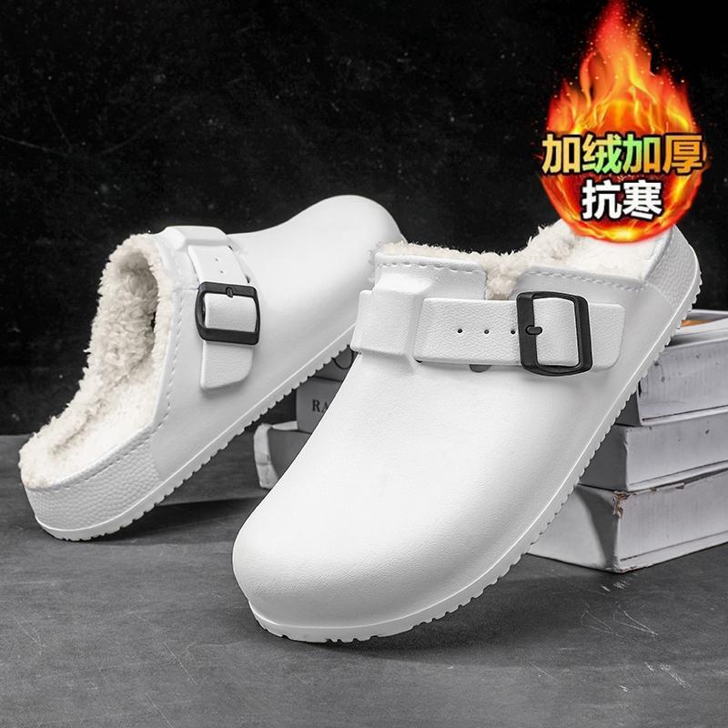 勃肯鞋2025秋冬季外穿懒人EVA包头加绒保暖防滑外穿拖鞋冬