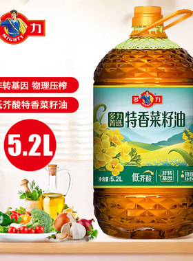 多力菁选特香菜籽油5.2L  压榨工艺  低芥酸非转基因食用油大桶装