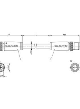 原装BALLUFF巴鲁夫BCC0C02 BCC M415-M414-3A-305-PS0434-050双头
