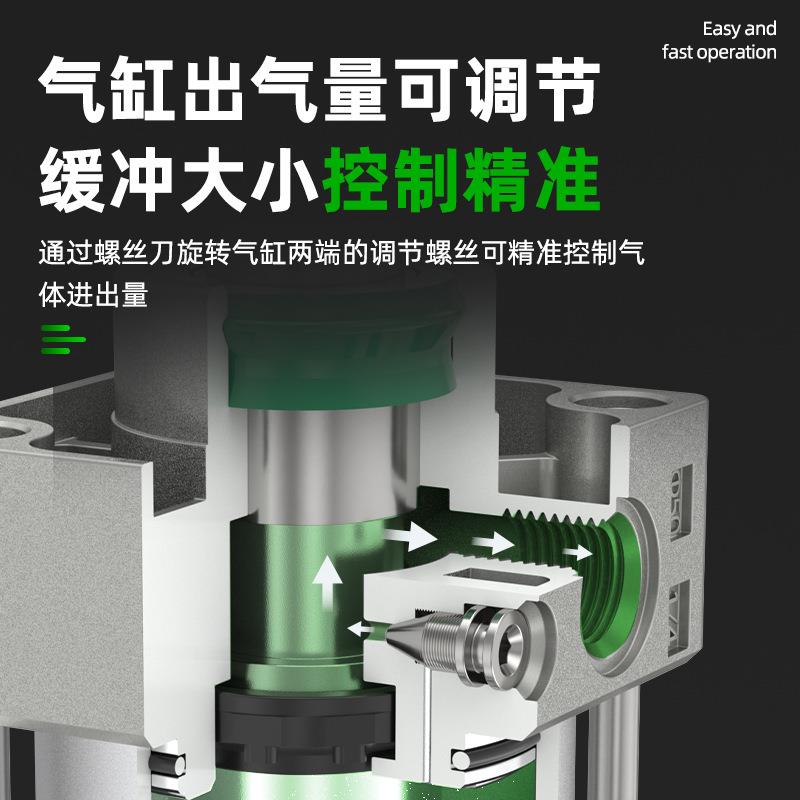 SCJ行程可调标准气缸小型气动大推力配件大全32/40/50/63/100/-25