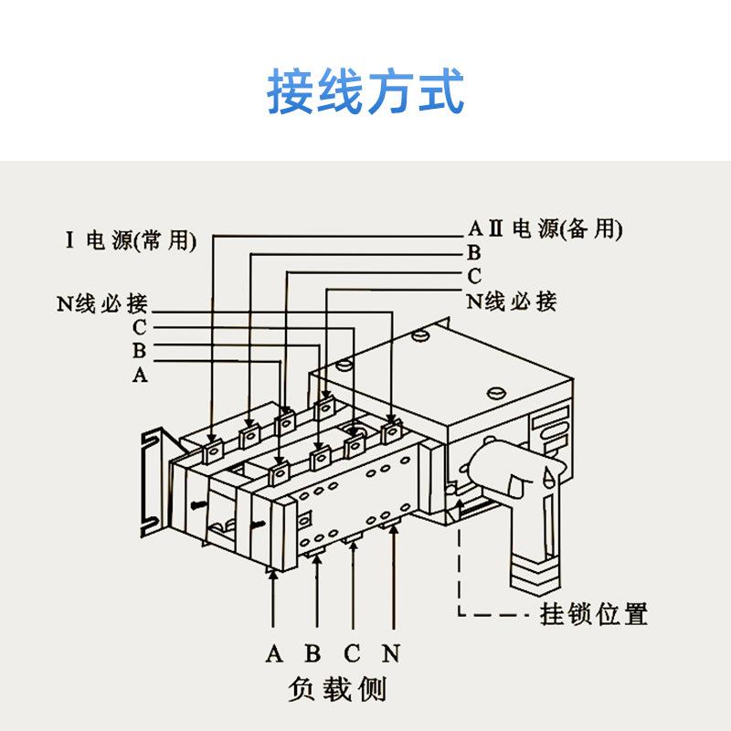 PC级双电源自动转换开关4P250A160A切换开关380V三相四线转换开关