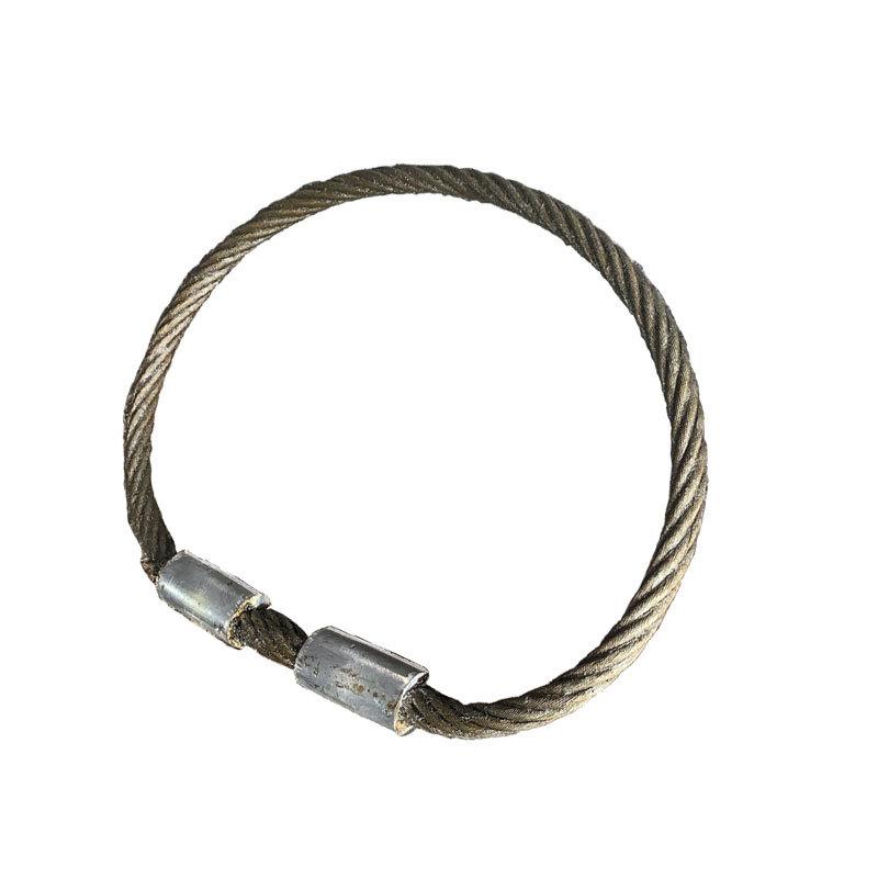 钢丝绳 光面涂油 无接缝吊索6*37+FC-14镀锌 压圆圈吊索具 钢丝绳