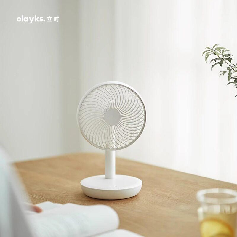 olayks立时轻羽电风扇家用轻音小型迷你宿舍办公室桌面便携手持图片