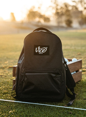 代购正品德国VICE Golf高尔夫Cache男女同款黑色防水轻便双肩背包
