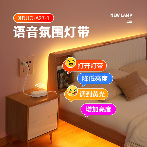 LED氛围灯带三色变光USB装饰灯条