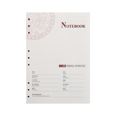 笔记本子A5活页本可拆卸替芯六孔