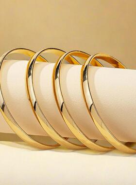 女士欧美跨境货源金色手镯百搭