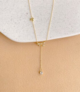 甜美蝴蝶结项链锁骨链