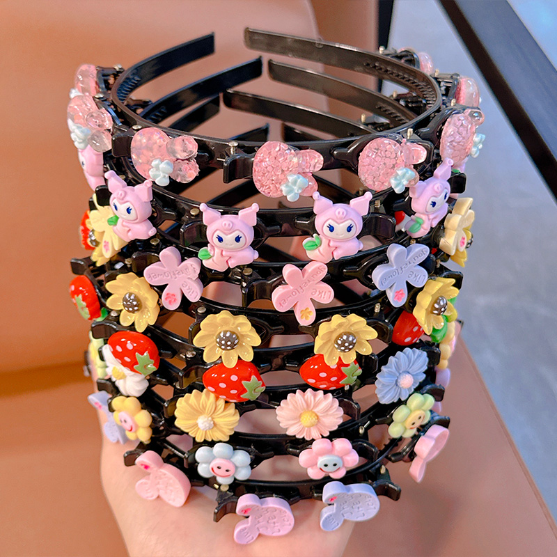 儿童编发头箍女童夏季碎发刘海发卡发箍网红新款压发夹子头饰