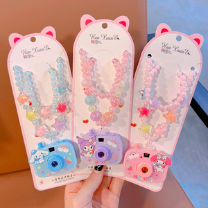 儿童项链投影相机首饰玩具宝宝可爱女童手链配饰小朋友拍照装饰品