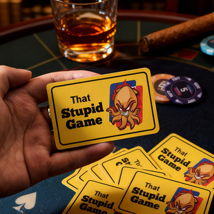 美特扑客德州扑克鱿鱼牌大号鱿鱼币85mm鱿鱼卡THAT GAME STUPID
