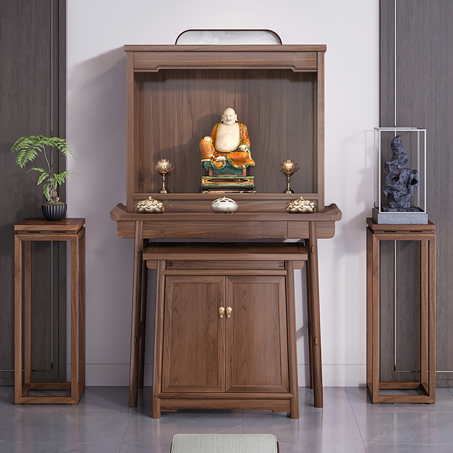 榫卯结构可定制鲁班吉尺实木供桌