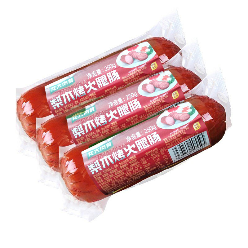 龙大烤火腿肠梨木熏烤美味营养