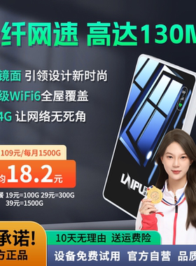 莱浦 2025新品全镜面随身wifi移动wifi随身无线wifi4G免插卡设备路由器便携式上网神器车载wifi全国通用