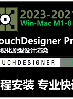 TouchDesigner Pro 软件远程安装 Win/for Mac M1-4 2023 2021 22