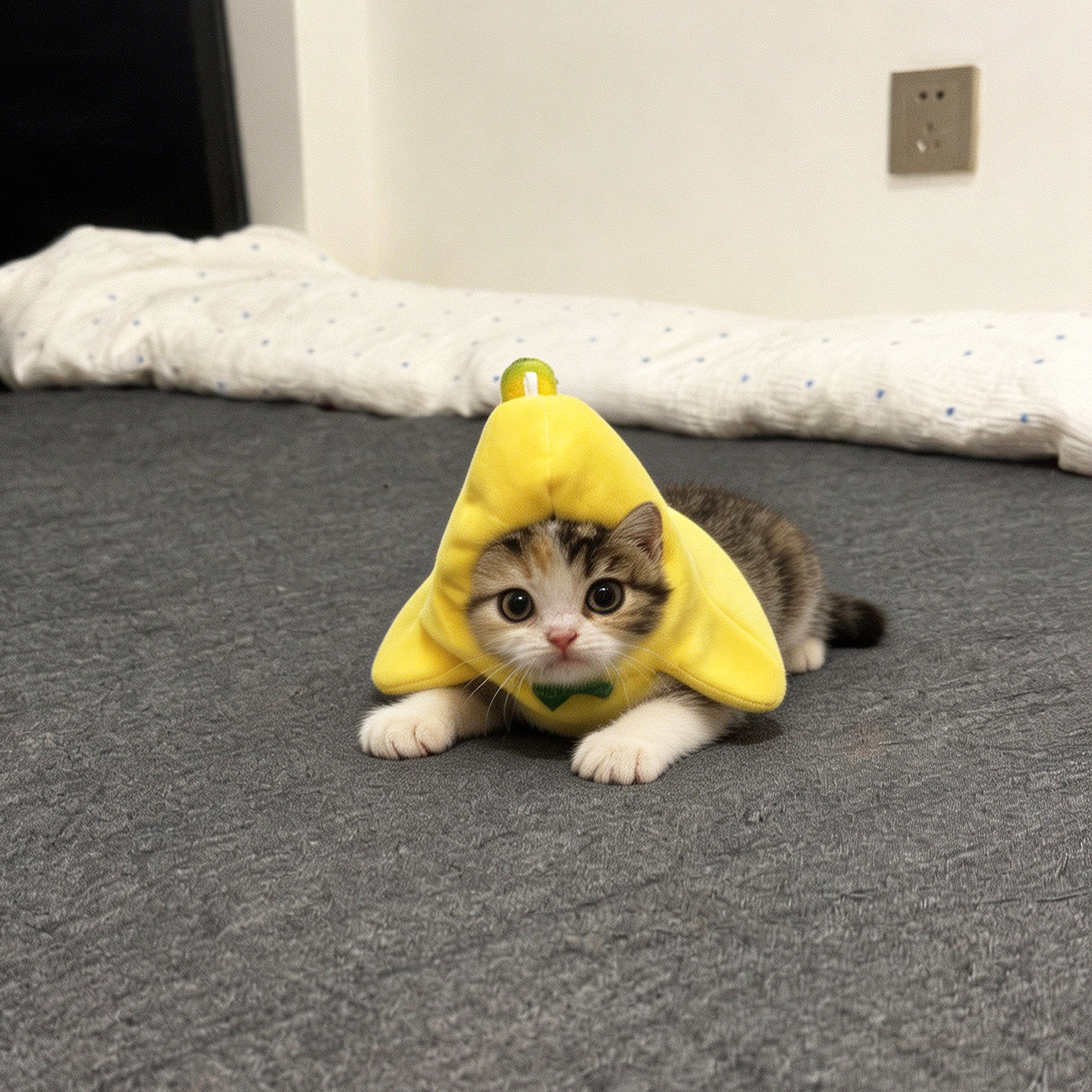 猫meme香蕉头套宠物猫咪帽子可爱搞怪幼猫变装帽卡通网红拍照道具