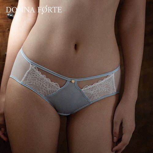 DonnaForte蕾丝内裤女低腰平脚裤纯棉档包臀舒适透气|Amphi安菲