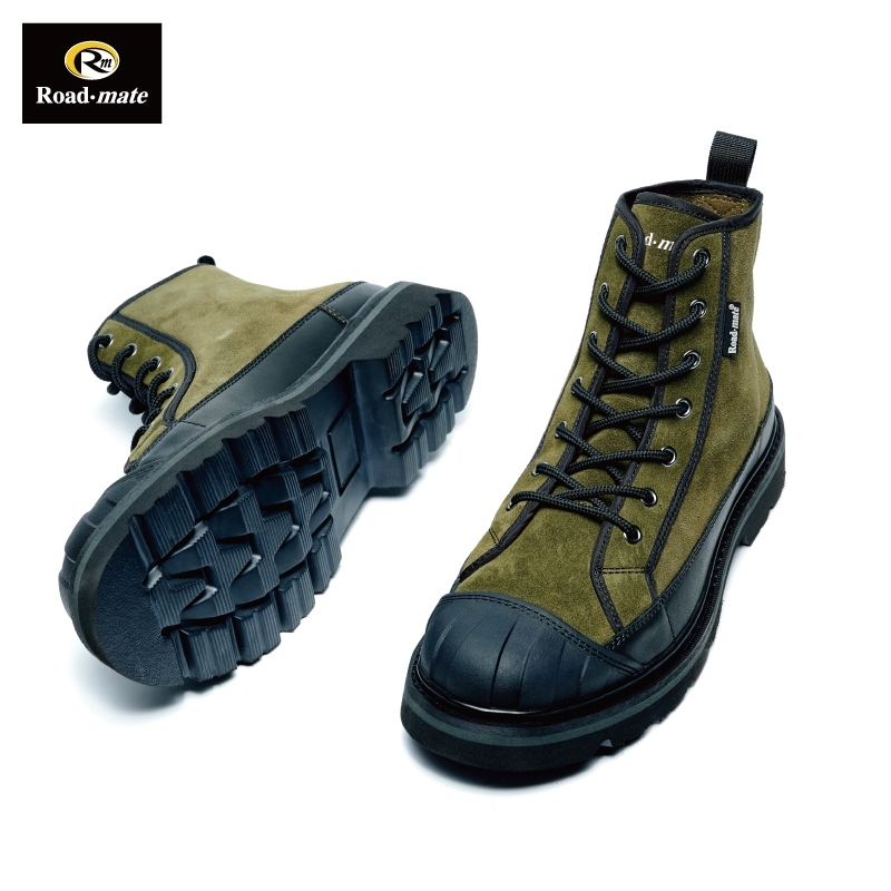 路伴男鞋新款四季潮流工装靴个性舒适牛皮系带工装鞋单鞋休闲鞋