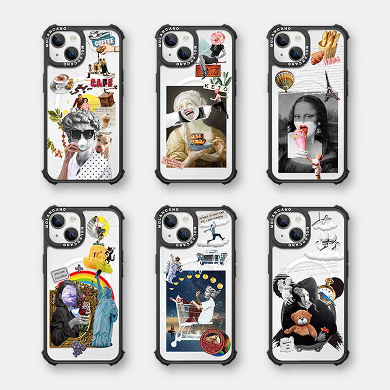 高级艺术感磁吸防摔苹果17手机壳