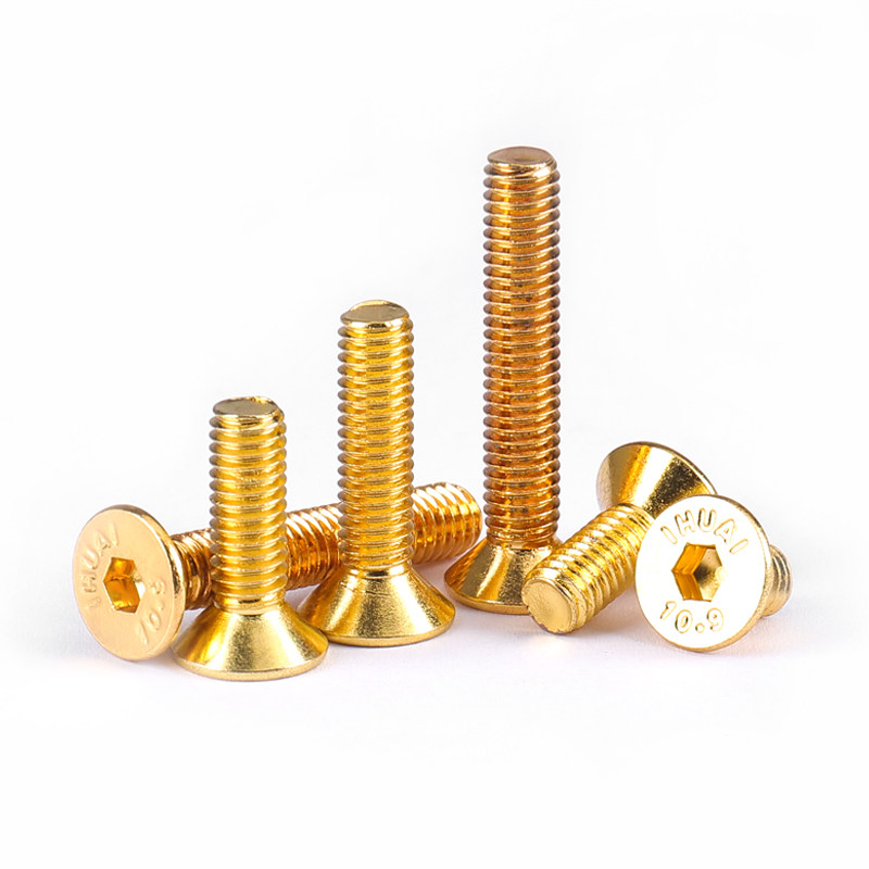 土豪金镀钛金沉头内六角螺钉