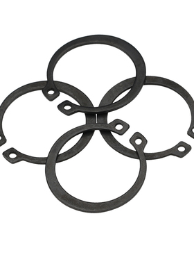 A型轴用卡簧发黑色轴卡弹性卡环C型扣环葫芦轴承C形外卡黄垫圈GB8