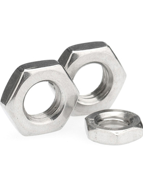 304/316不锈钢六角薄螺母细牙螺丝帽M2M3M4M5M6M8M10M16M22M27M48