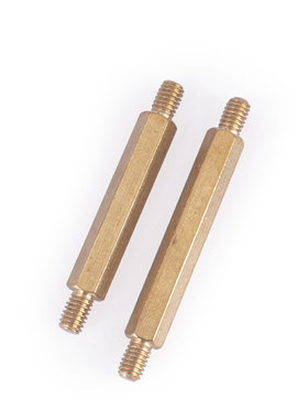 双头六角铜柱两头牙外螺纹螺柱隔离柱双头螺丝柱外牙连接螺杆M3M4