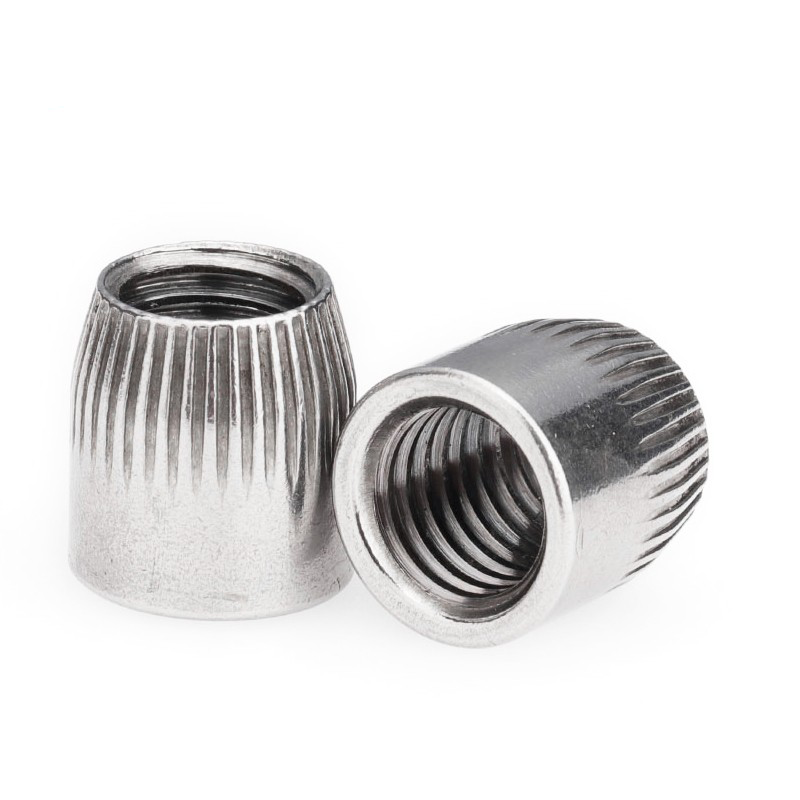 汉固威滚花锥形螺母不锈钢圆锥