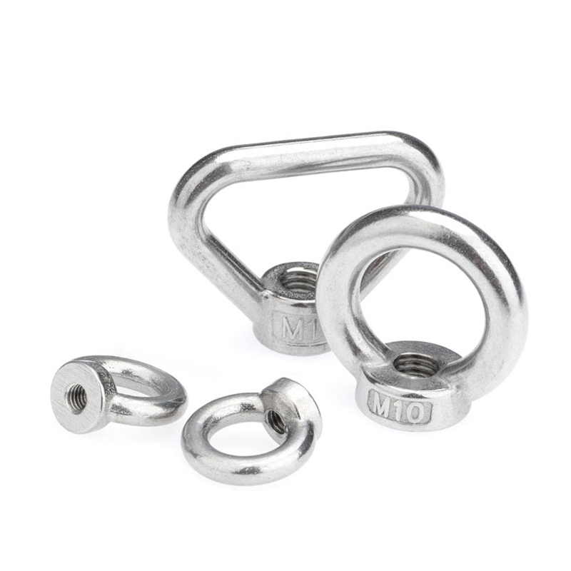 304不锈钢吊环螺丝螺母 圆形起重螺栓环形螺钉吊耳吊螺母M8M10M12