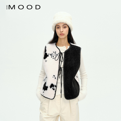 310MOOD拼接奶牛马甲