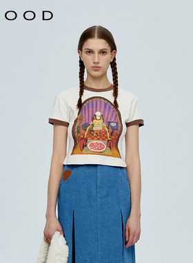 310MOOD 2023春夏LOVEIS艺术家限定胶囊系列-Pizza街头短袖T恤