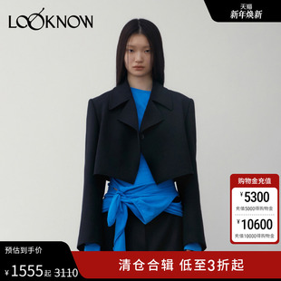 LOW 黑色短外套 CLASSIC设计师品牌LOOKNOW秋新款