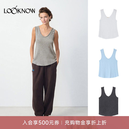 american vintage LOOKNOW26春季新品多色低领背心