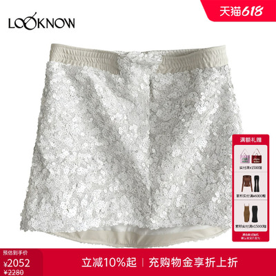 jacques wei x LOOKNOW设计师品牌2026年春夏新品亮片拼接裙裤