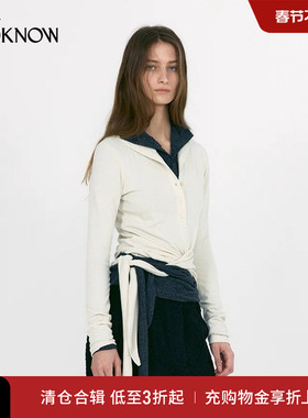 LOW CLASSIC X LOOKNOW2025年秋季新款系扣紧身T恤女