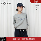 NOT 字母印花圆领卫衣女 新款 FAN设计师品牌LOOKNOW冬季