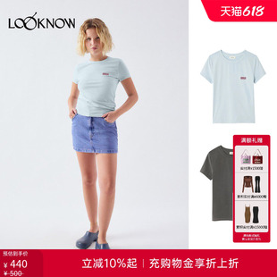 american vintage LOOKNOW26春季新品多色logo圆领短袖