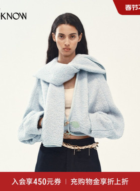 MEDIUM WELL x LOOKNOW 2025年羊毛围巾领廓形外套