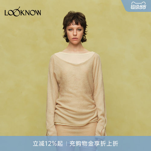 OSMOS设计师品牌LOOKNOW春季新款双层宽松套头
