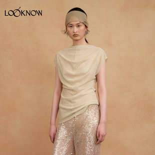 AUTI 女 SEMINARIO设计师品牌LOOKNOW2025秋冬新款 立裁垂荡针织衫