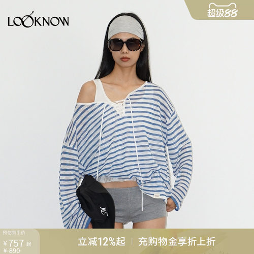 madeinormal X LOOKNOW设计师品牌秋季新款条纹衫女