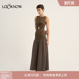 新品 swaying 2026年春季 LOOKNOW 提花背心长裙