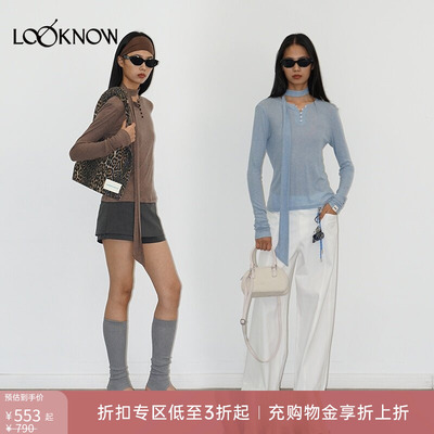 madeinormal X LOOKNOW设计师品牌新款围脖针织T恤女