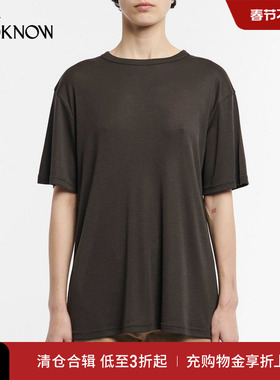 STUDIO NICHOLSON设计师品牌LOOKNOW2025年春季新款棕色针织T恤