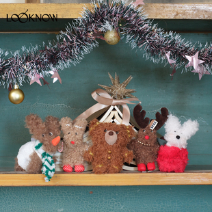 倪妮同款SFSG x LOOKNOW 圣诞系列潦草小狗小熊礼物2025冬季新品