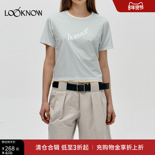 LOW CLASSIC设计师品牌LOOKNOW2025年春季新款棉质T恤