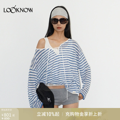 madeinormal X LOOKNOW设计师品牌新款条纹衫女